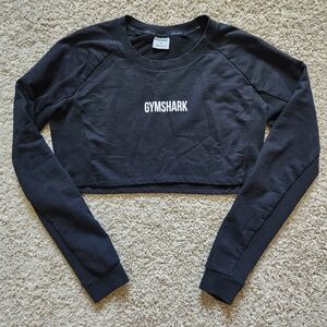 Gymshark Crop Long Sleeve Black Medium
